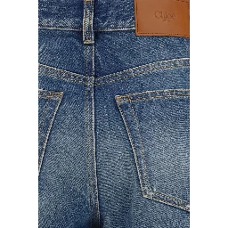 Blue Cotton Bootcut Jeans