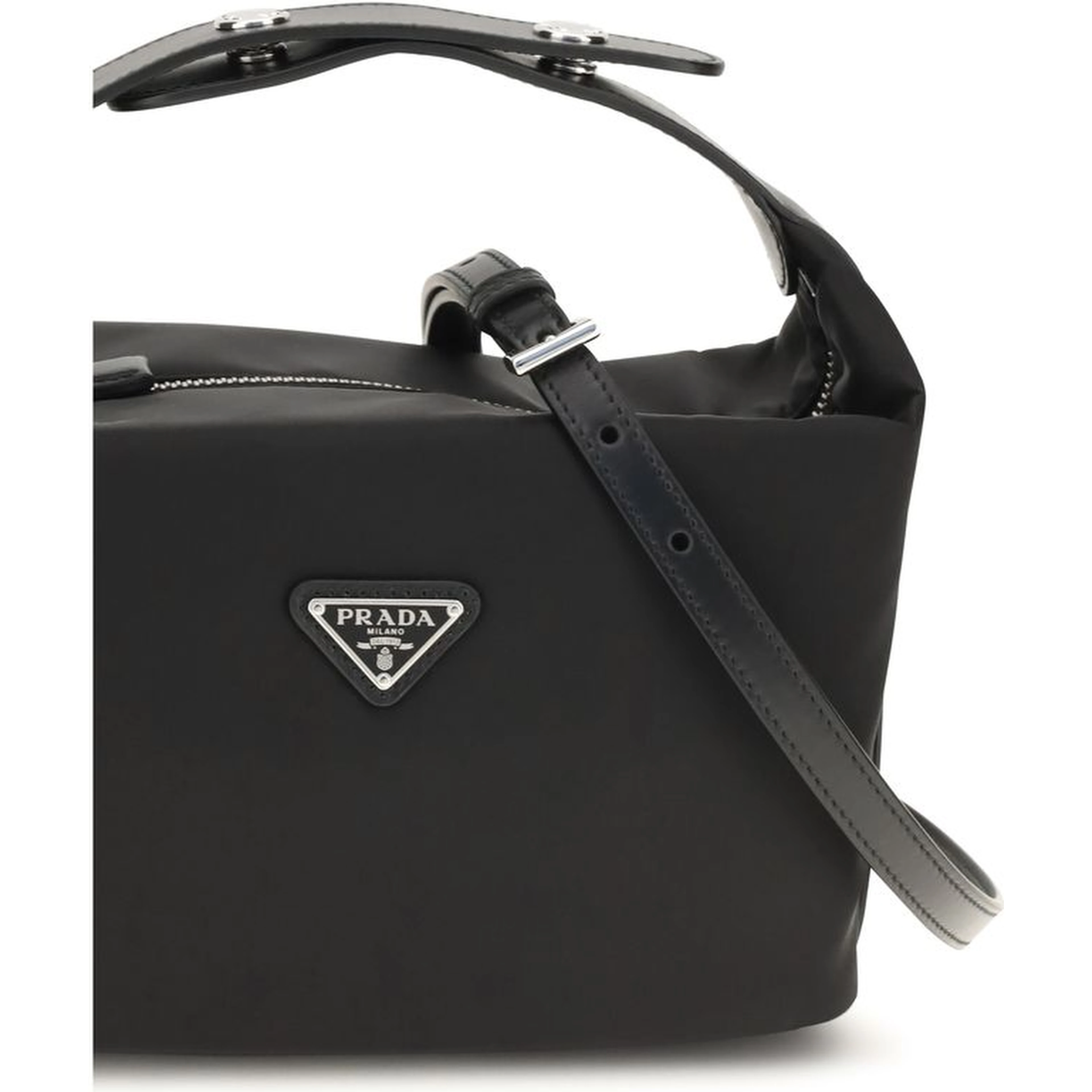 Black Recycled Polyamide Shoulder Bag