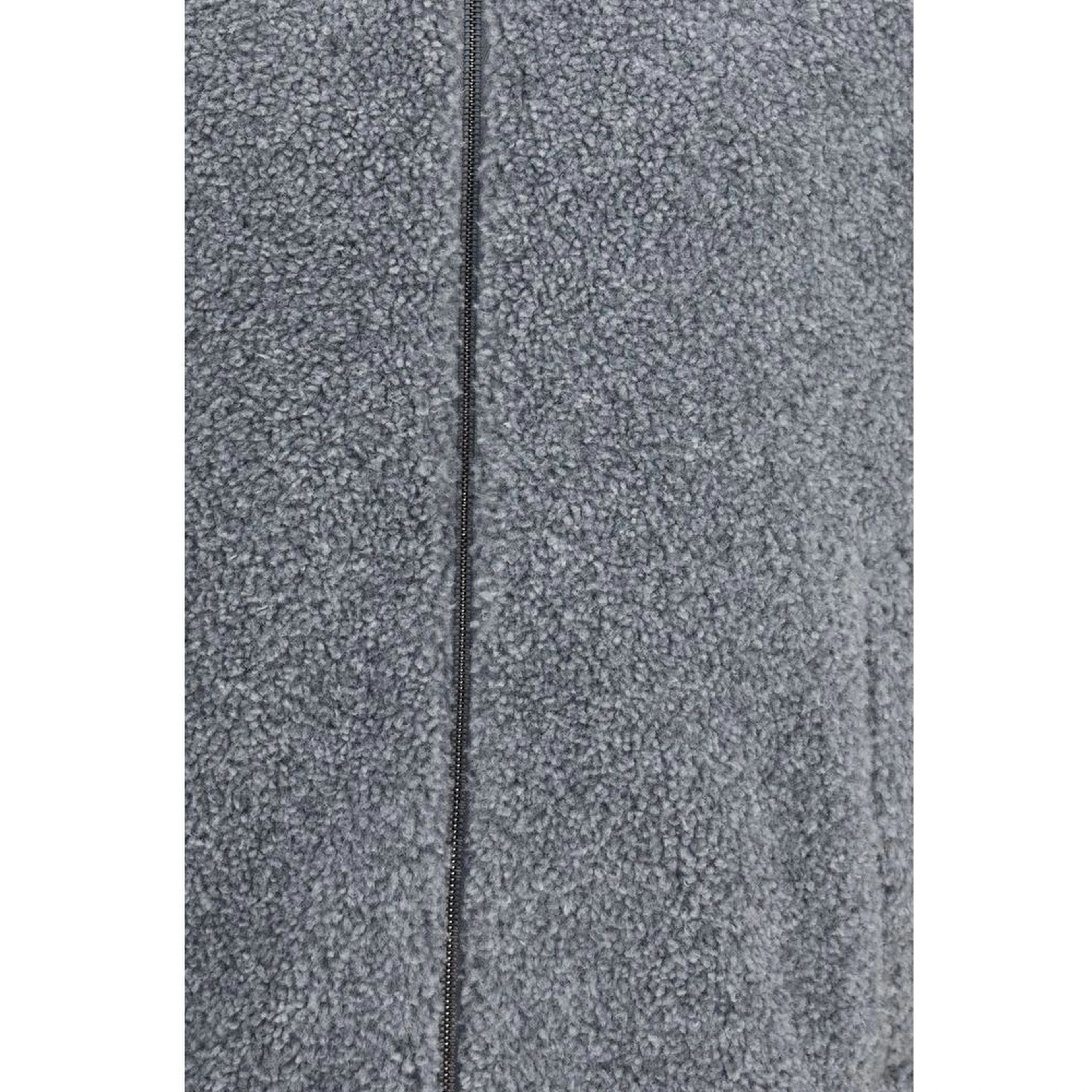 Gray Polyester Full-Length Jacket