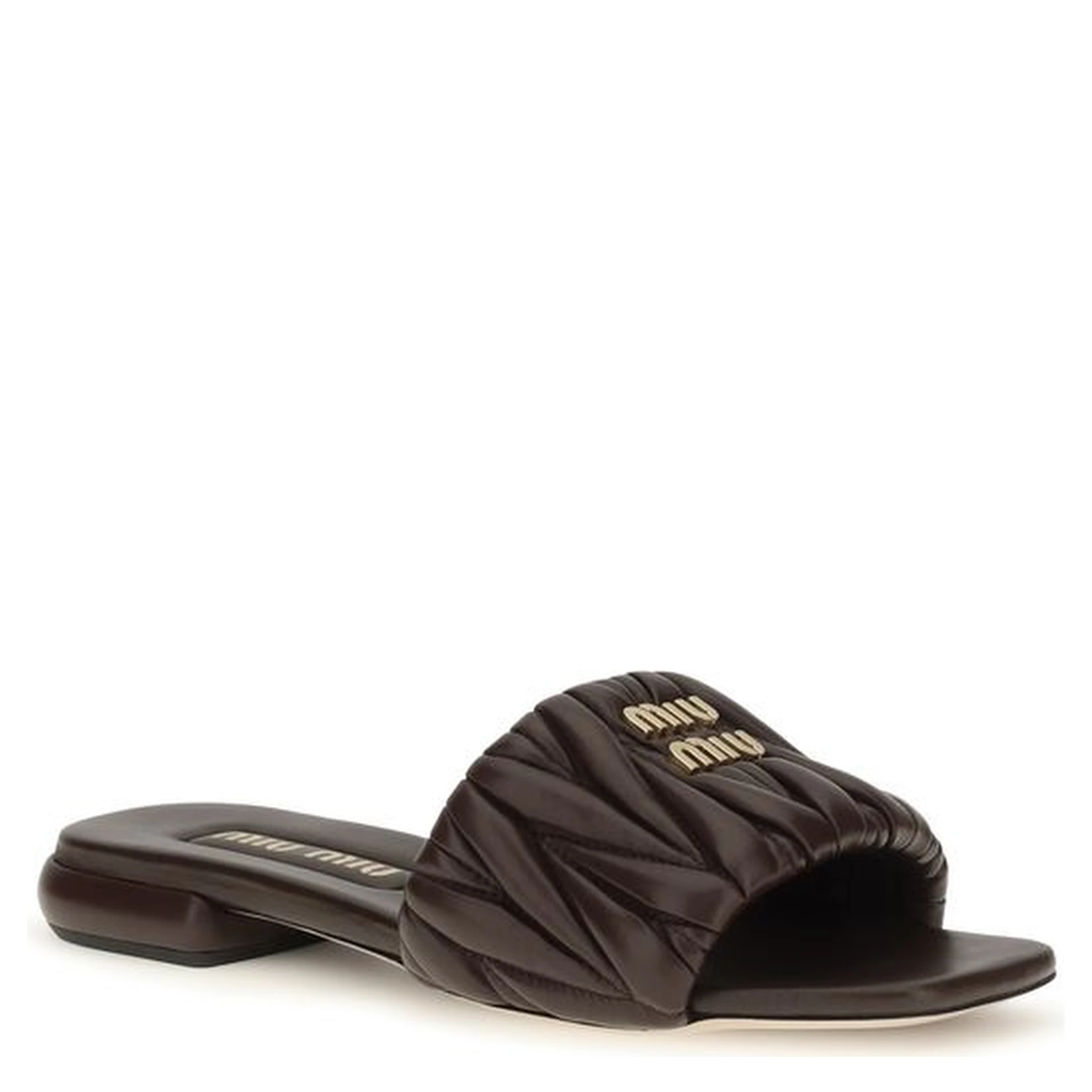 Brown Calf Leather Bos Taurus Flat Sandals