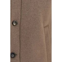 Brown Polyester Full-Length Jacket