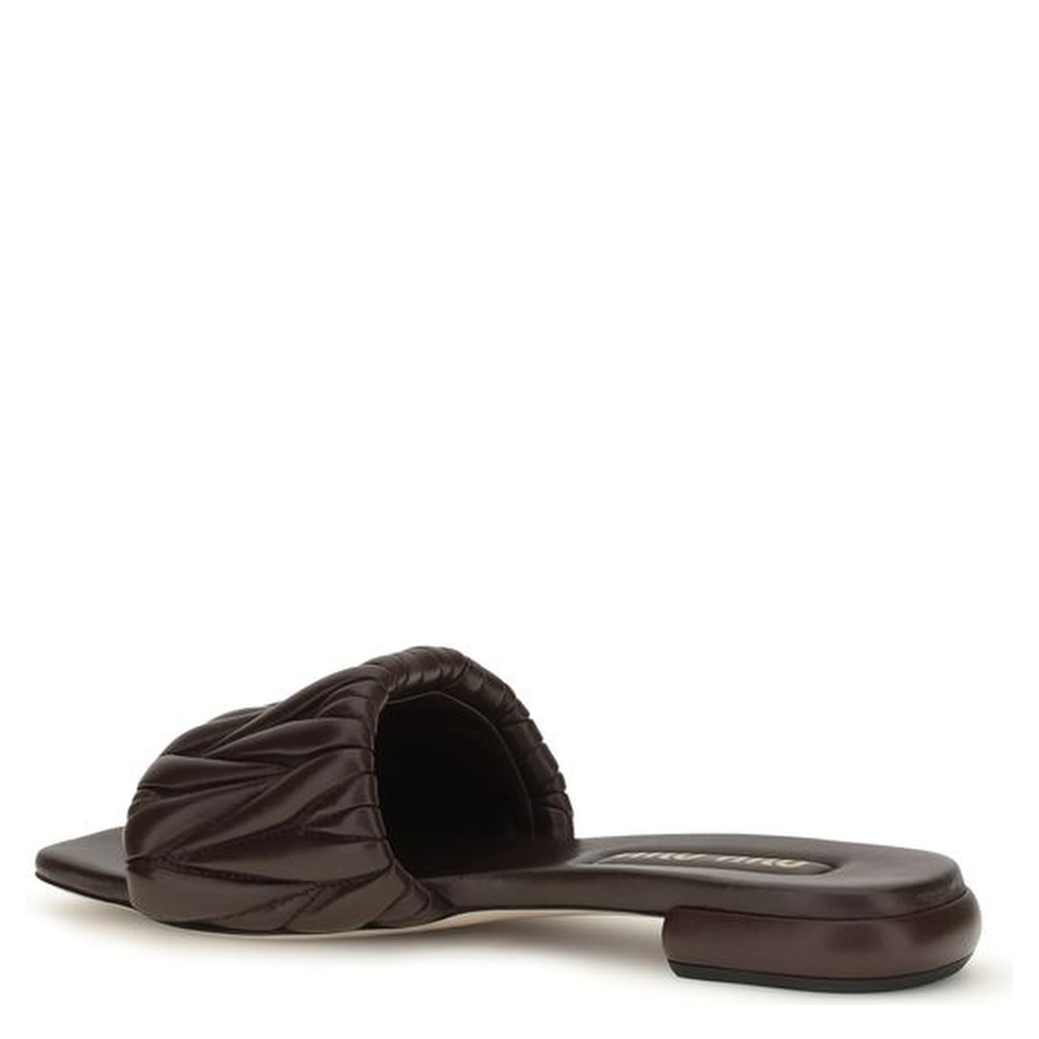 Brown Calf Leather Bos Taurus Flat Sandals