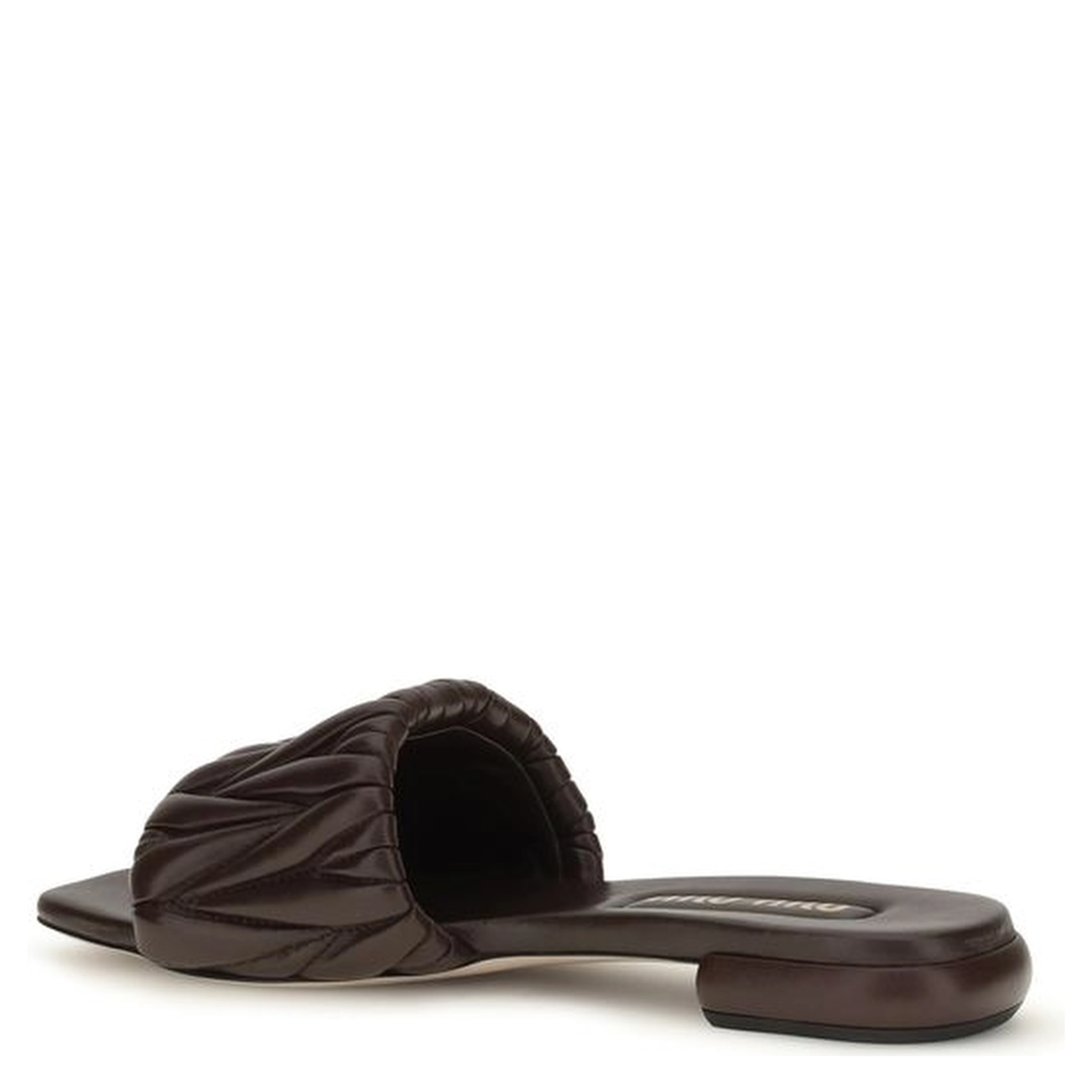Brown Calf Leather Bos Taurus Flat Sandals