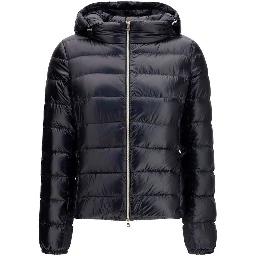 Black Polyamide Full-Length Jacket