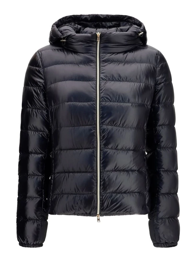 Black Polyamide Full-Length Jacket