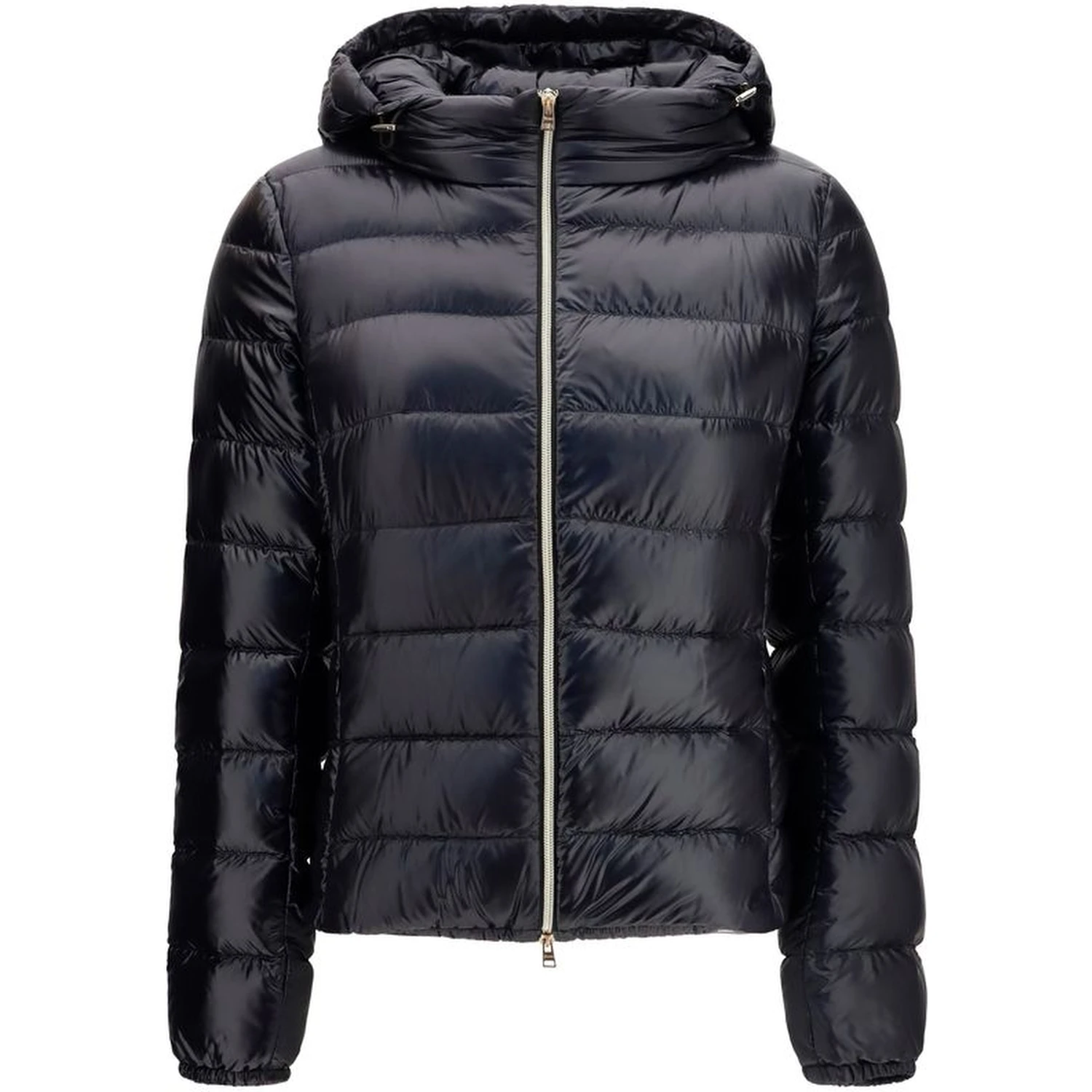 Black Polyamide Full-Length Jacket