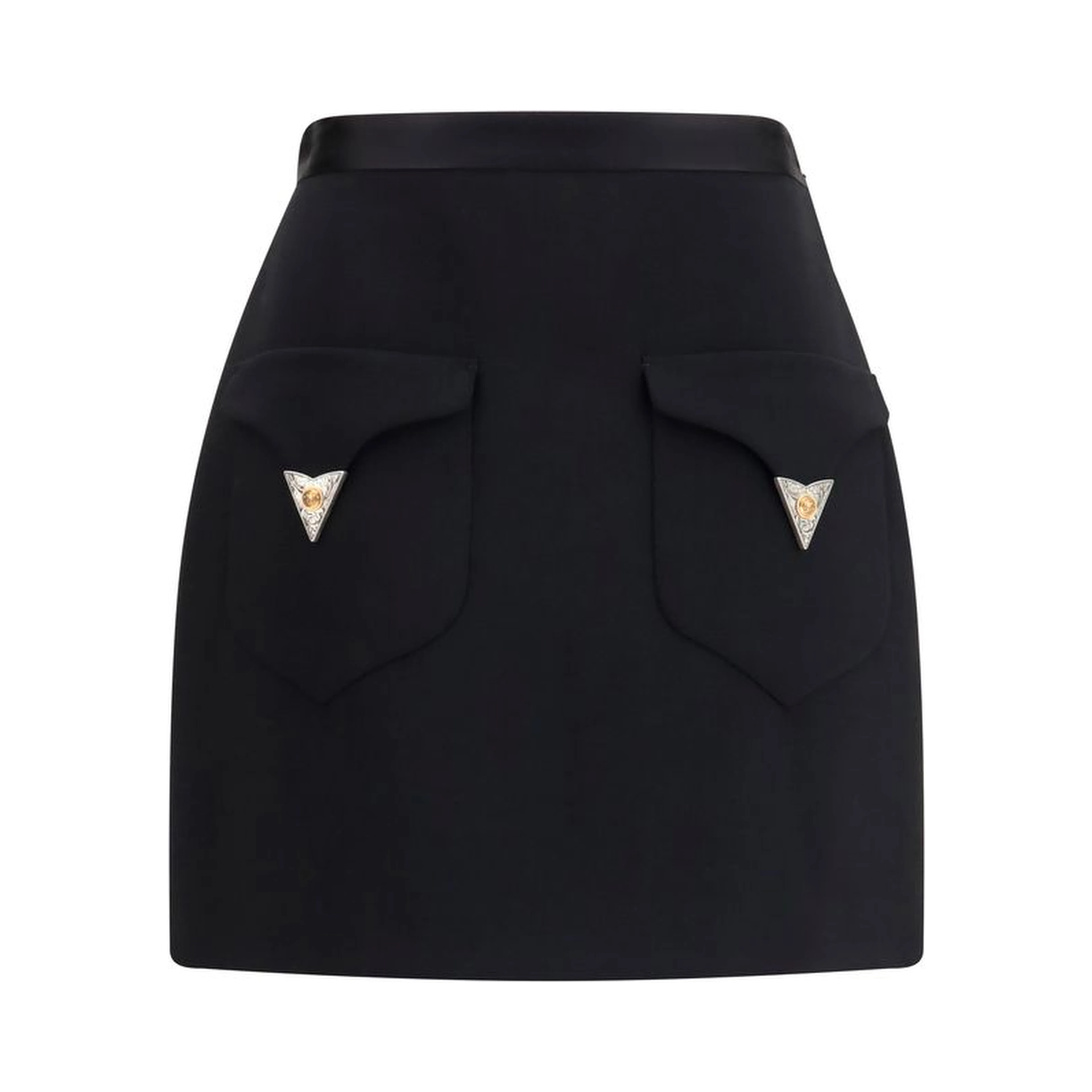 Black Wool Oves Aries Mini Skirt