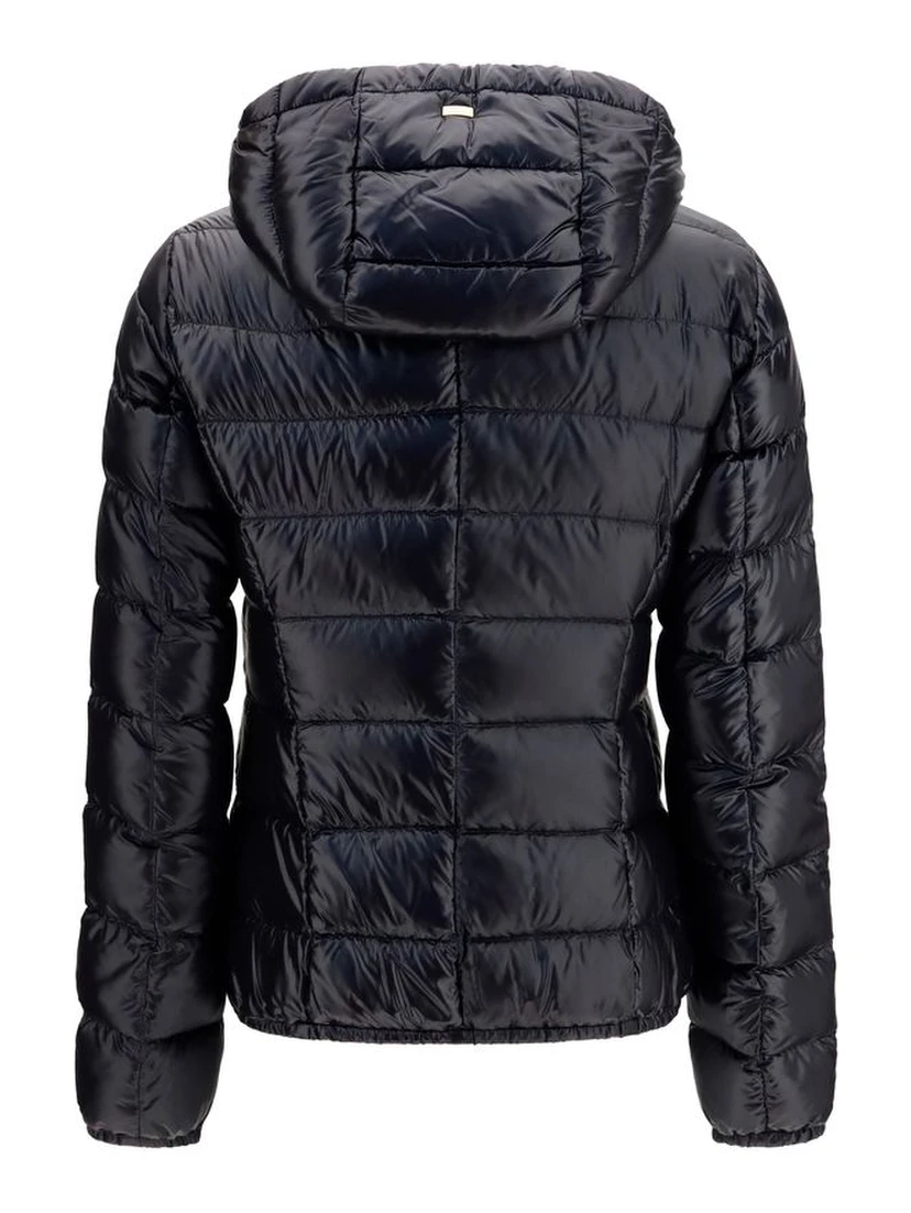 Black Polyamide Full-Length Jacket