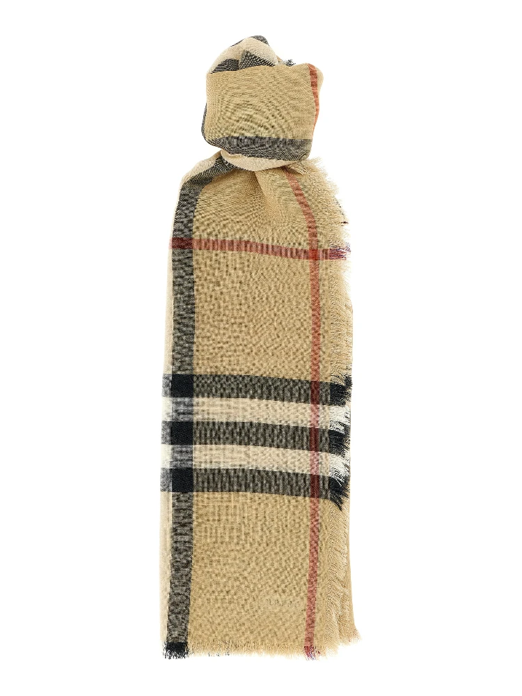 Beige Wool Foulard
