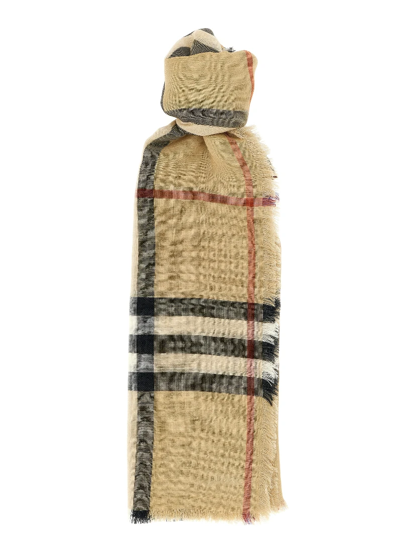 Beige Wool Foulard