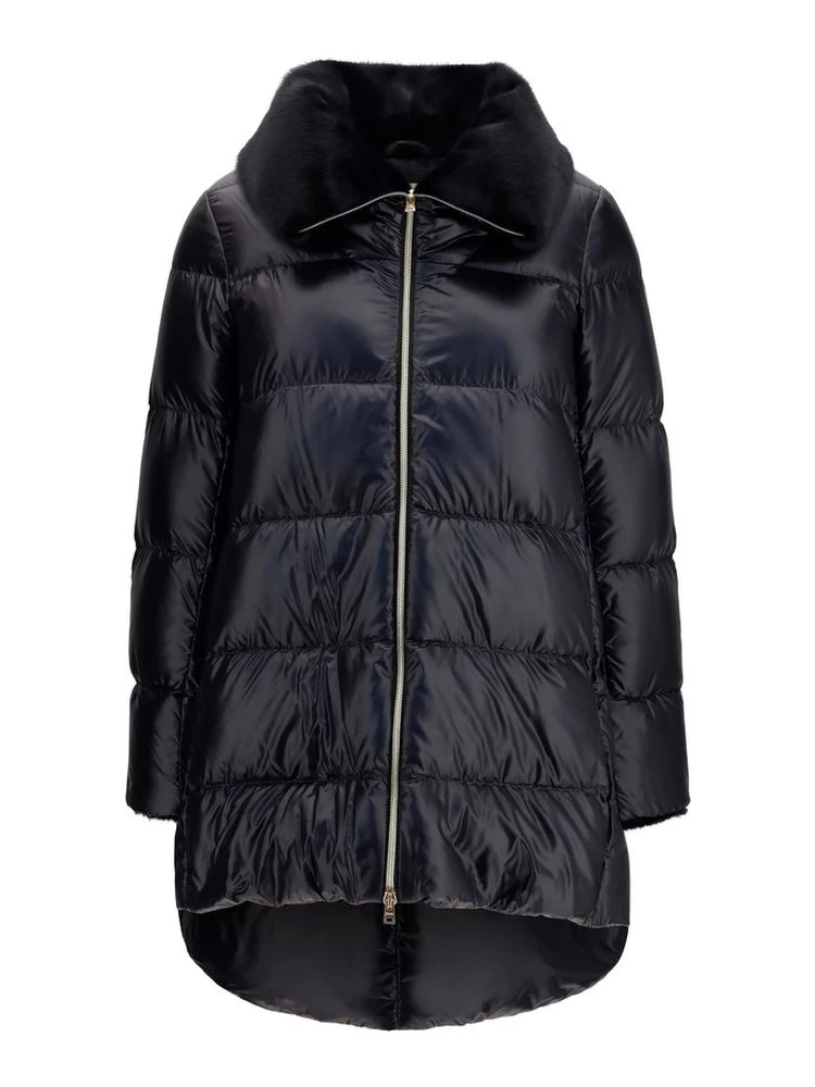 Black Goose Down Full-Length Jacket