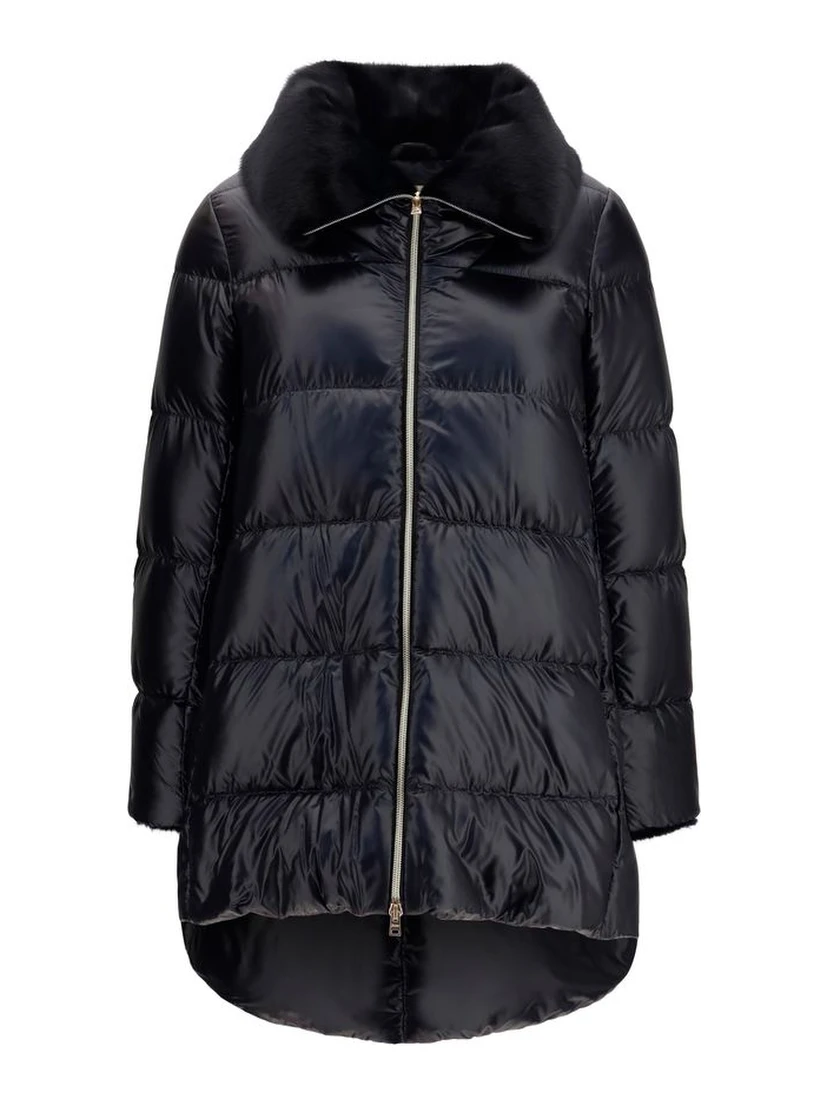 Black Goose Down Full-Length Jacket