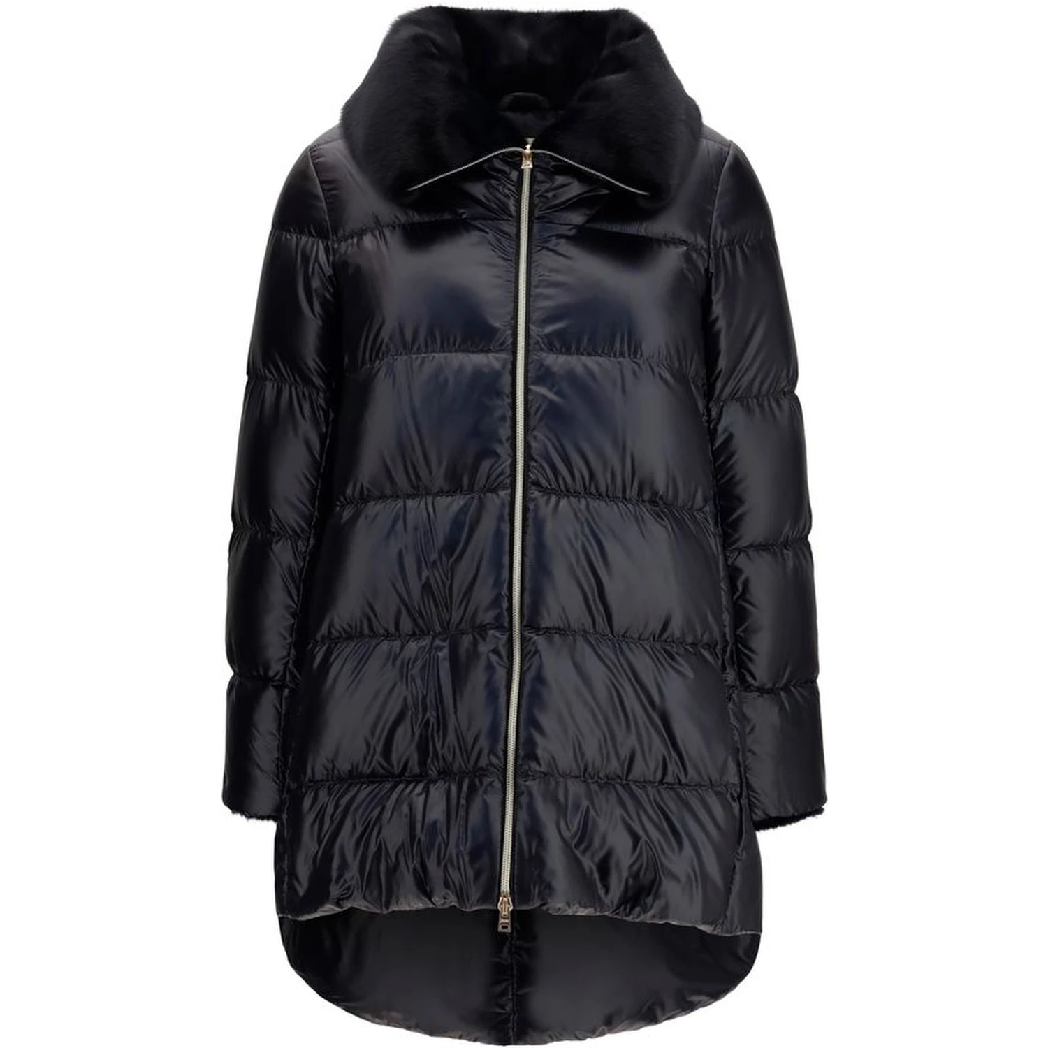 Black Goose Down Full-Length Jacket