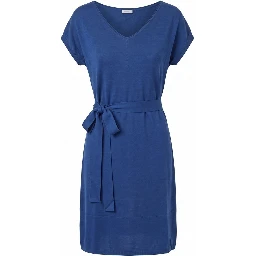 Blue Silk Women Dress