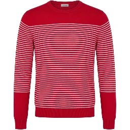 Red Cotton Men Sweater