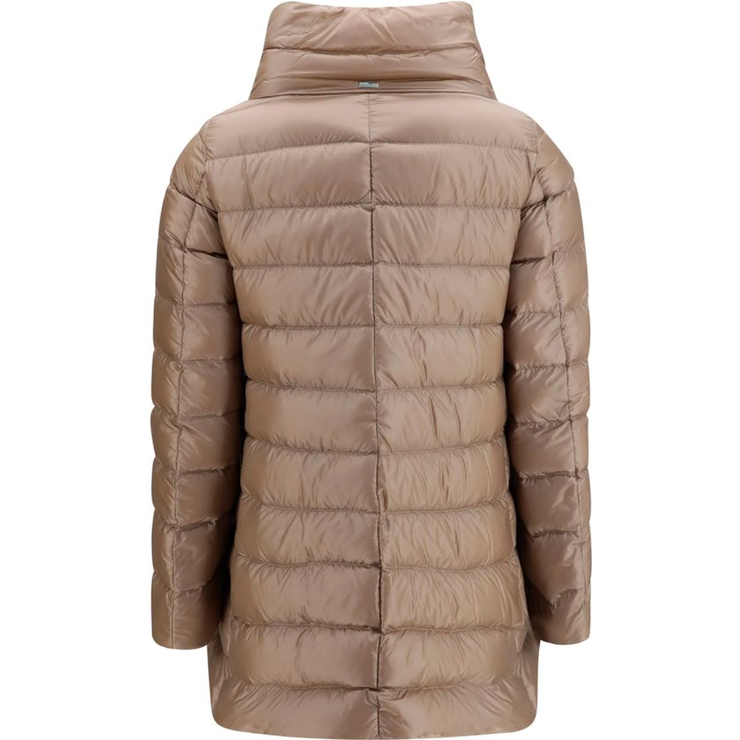 Beige Polyester Full-Length Jacket