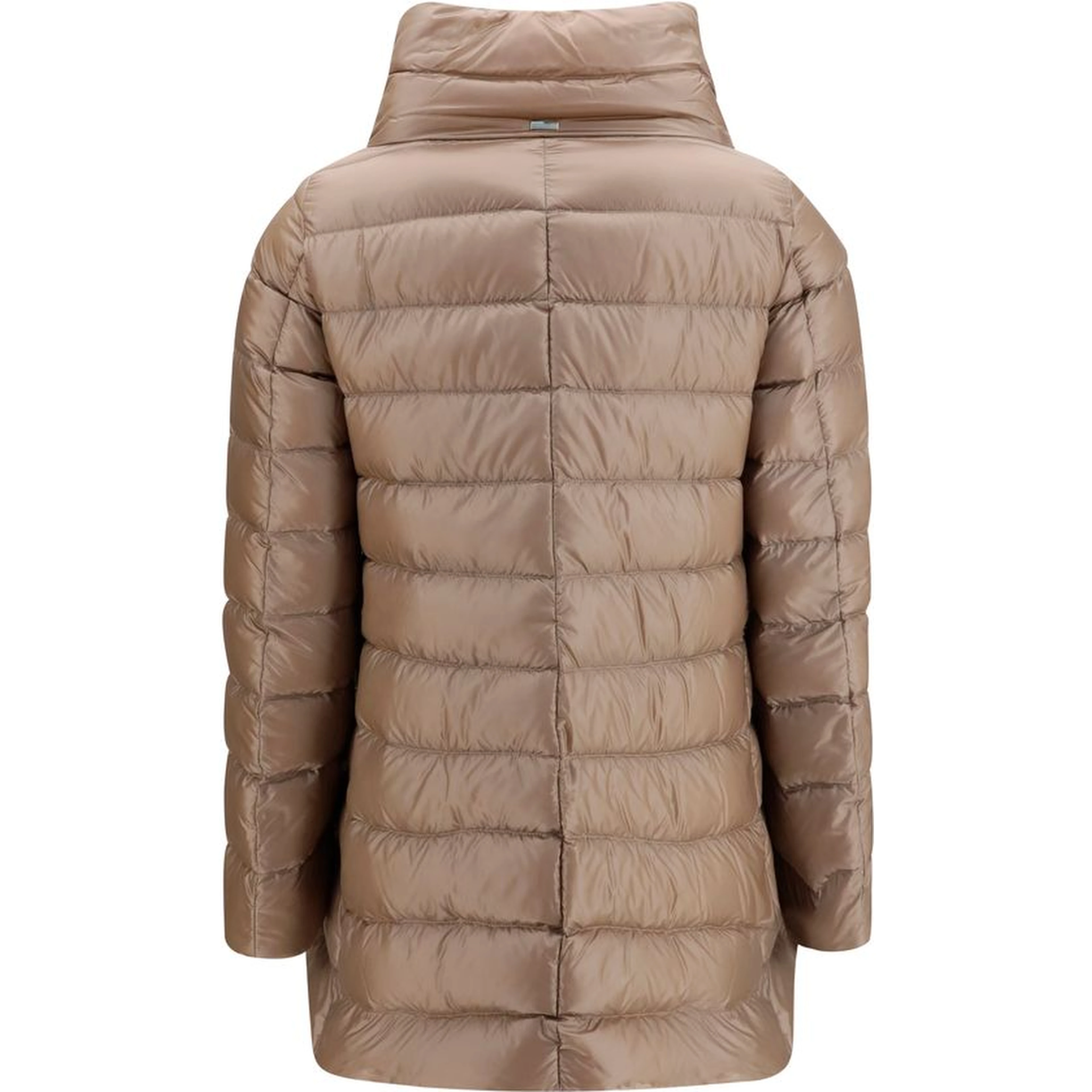 Beige Polyester Full-Length Jacket
