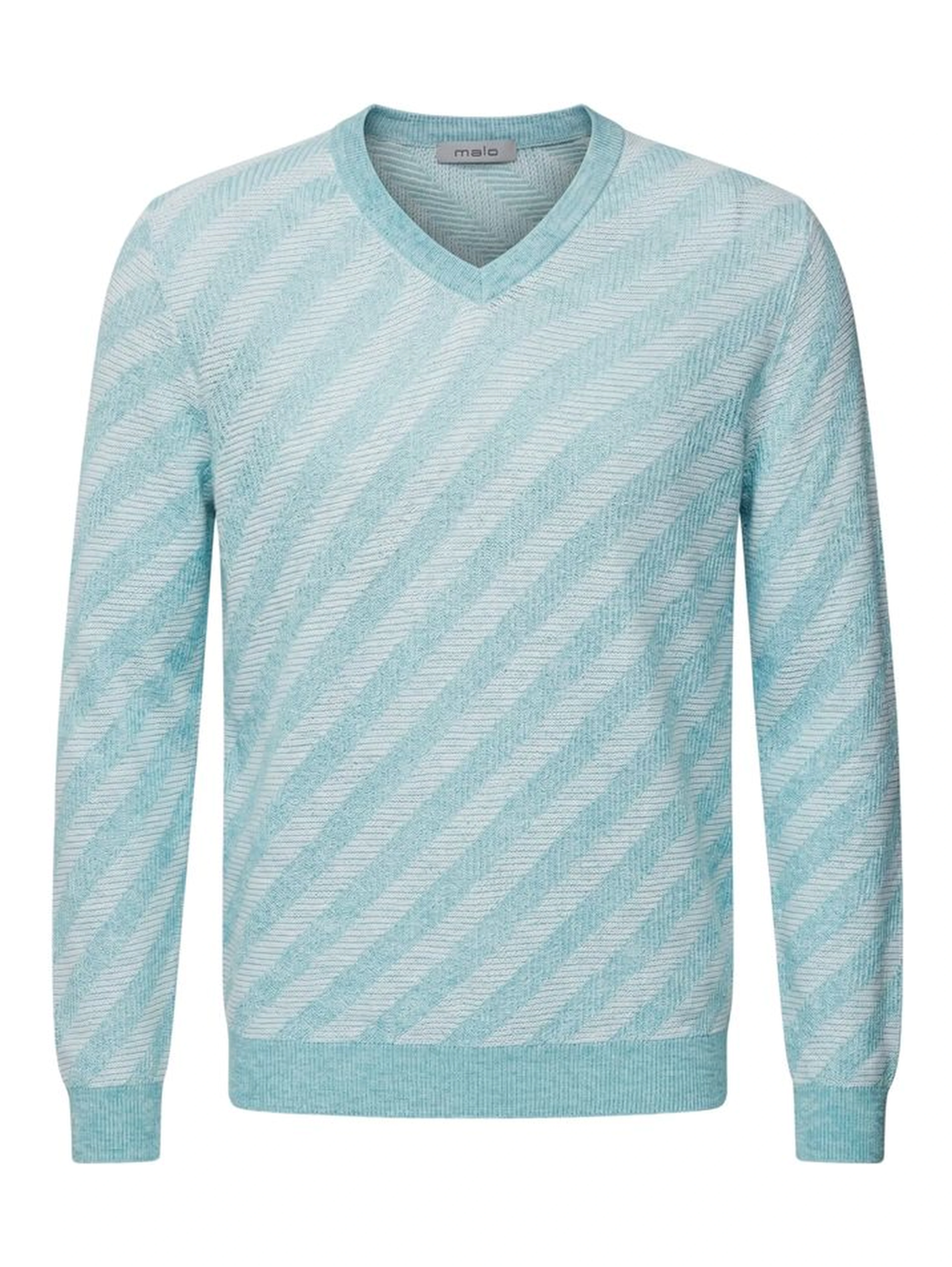 Light Blue Linen Men's Sweater