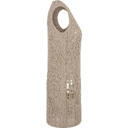 Beige Cotton Women Dress