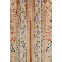 Multicolor Silk Casual Pants