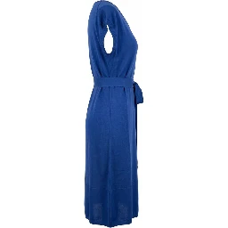 Blue Silk Women Dress