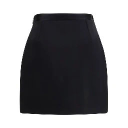 Black Wool Oves Aries Mini Skirt
