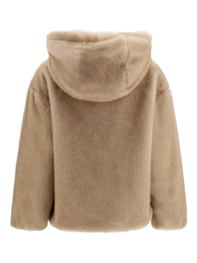 Beige Polyester Full-Length Jacket alternative