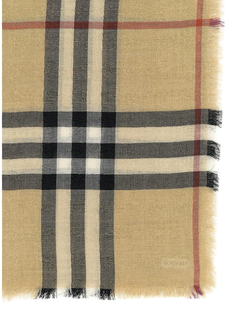 Beige Wool Foulard