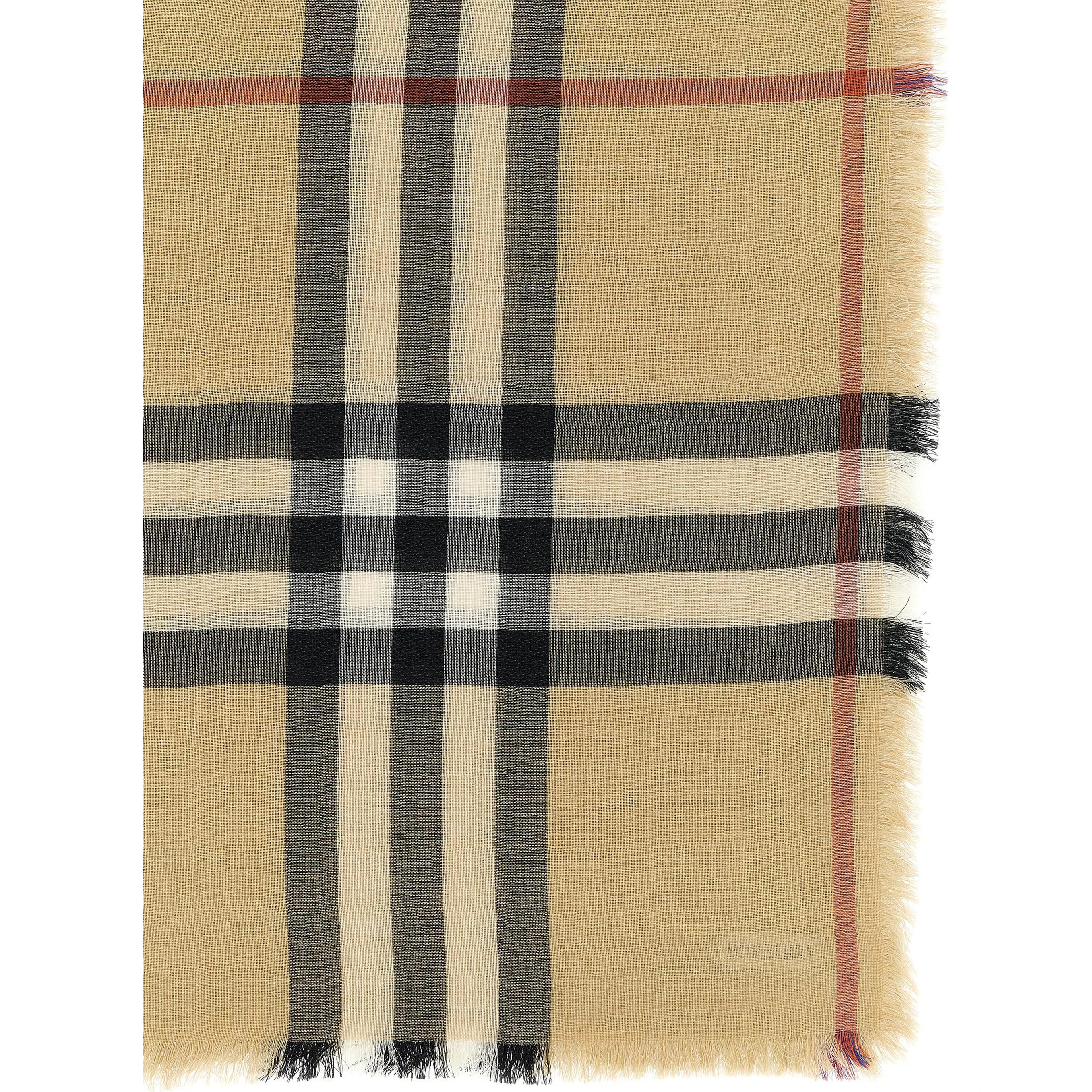 Beige Wool Foulard
