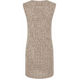 Beige Cotton Women Dress
