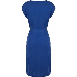Blue Silk Women Dress