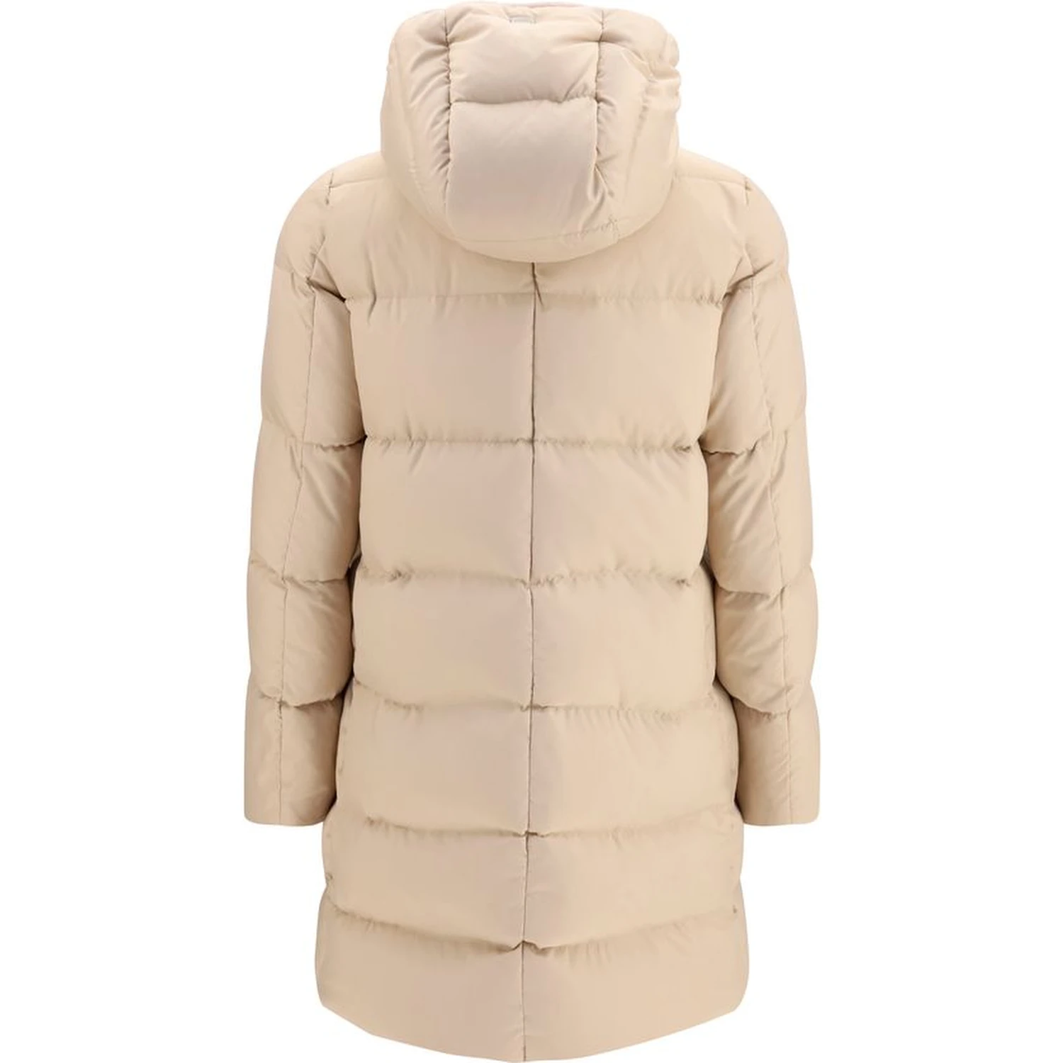 Beige Polyester Full-Length Jacket