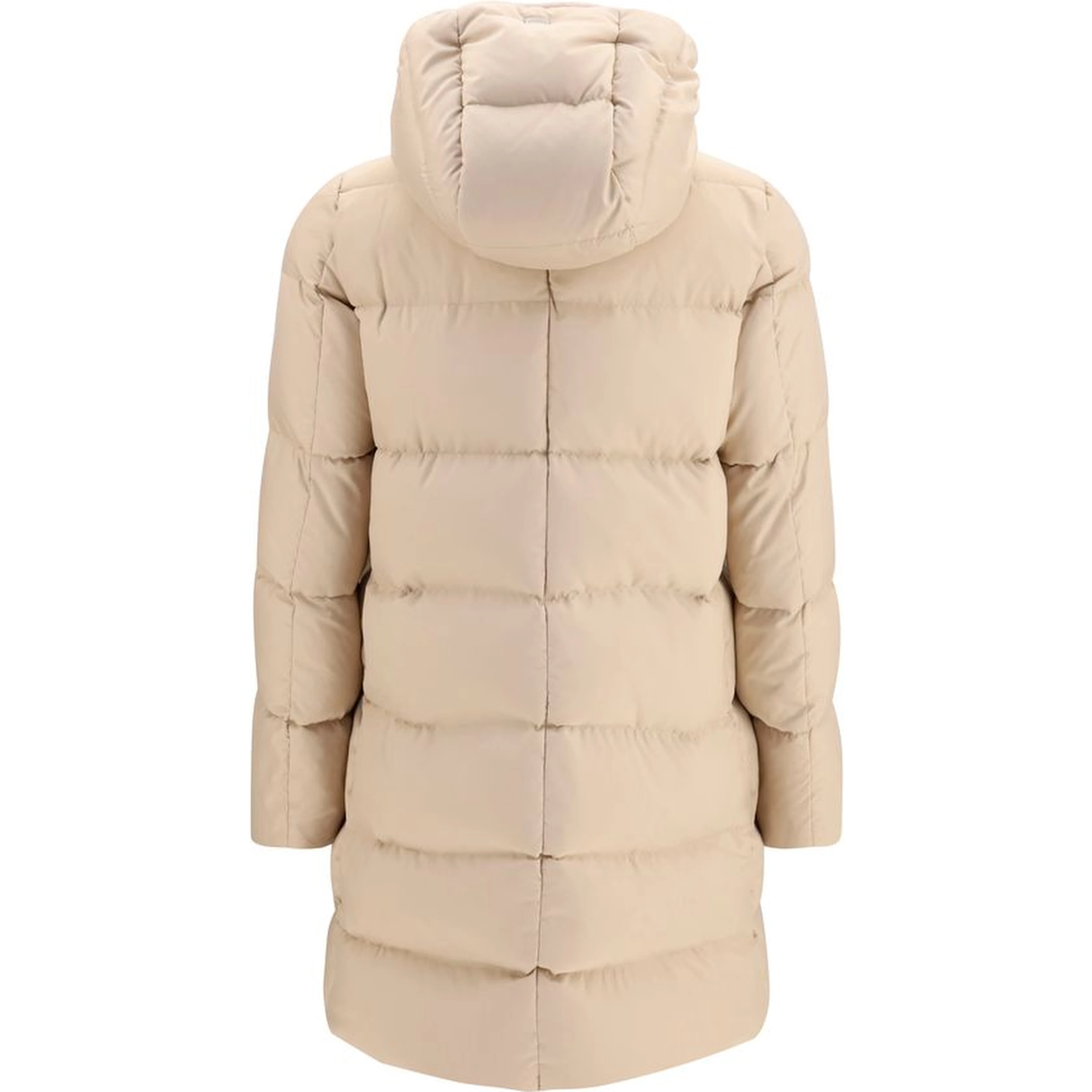 Beige Polyester Full-Length Jacket