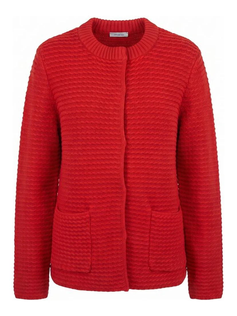 Red Cotton Women's Cardigan