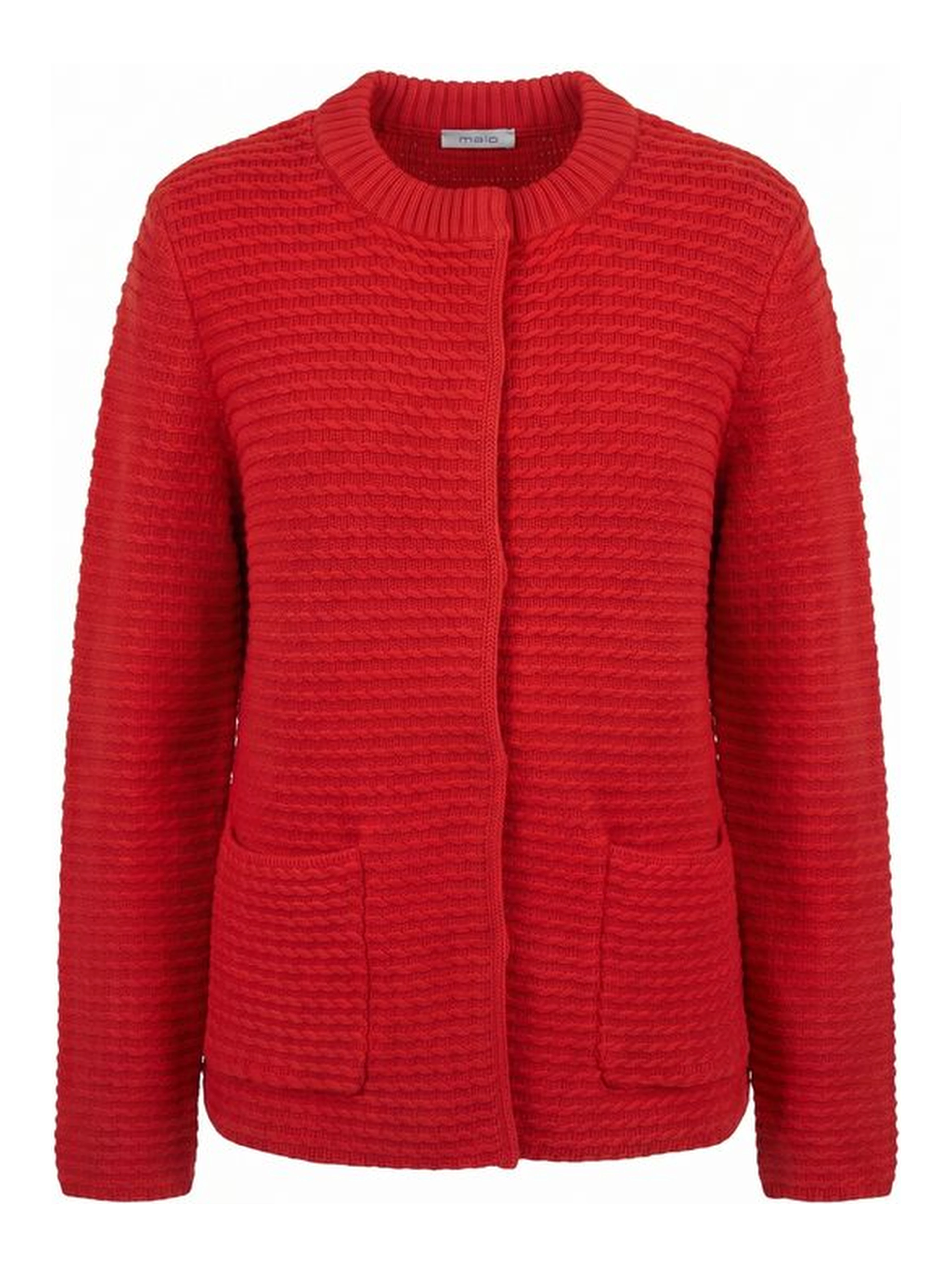 Red Cotton Women's Cardigan