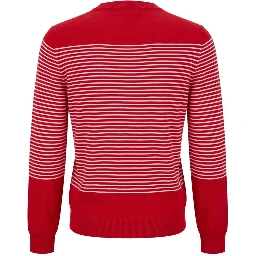 Red Cotton Men Sweater