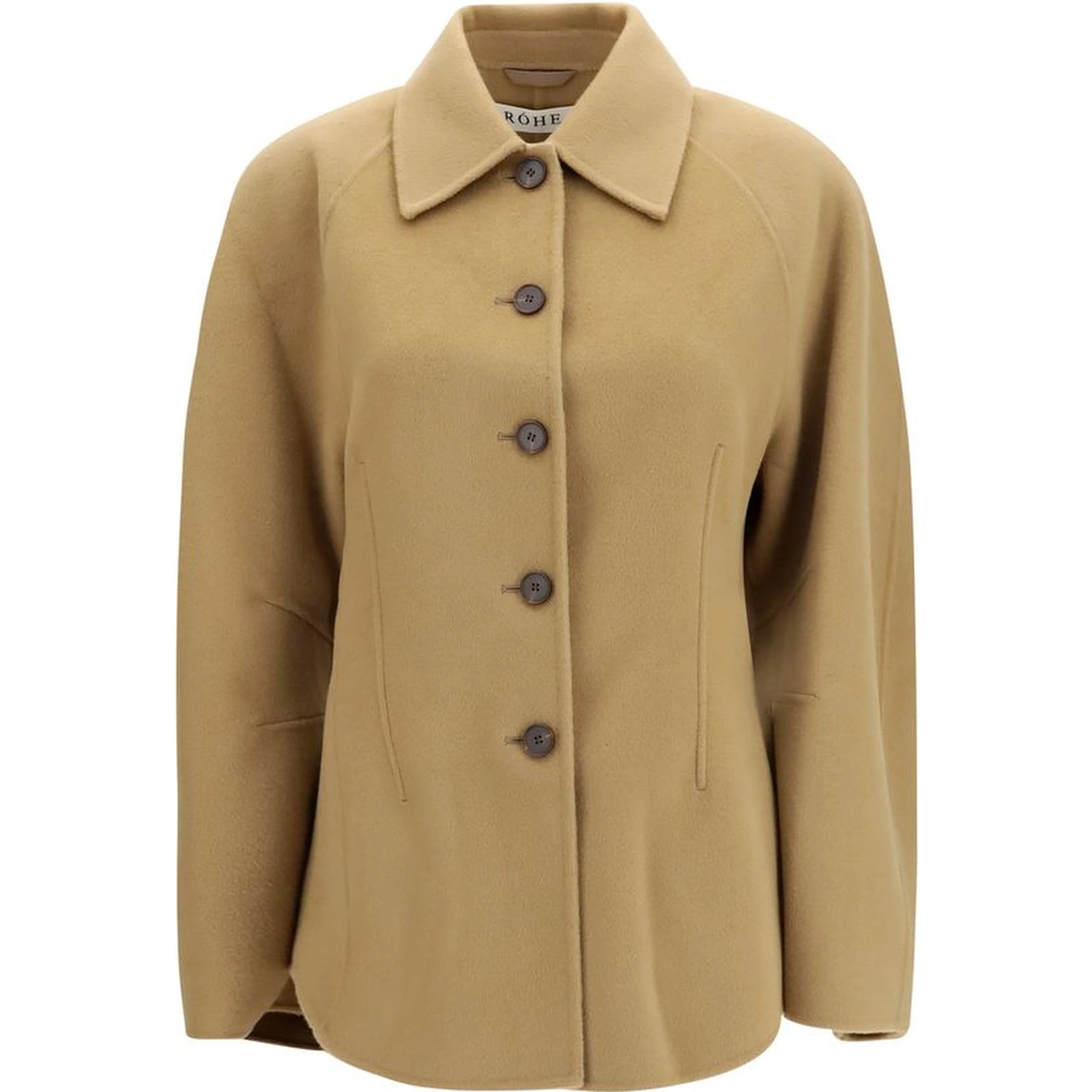 Beige Wool Oves Aries Full-Length Jacket