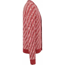 Red Linen Men Cardigan