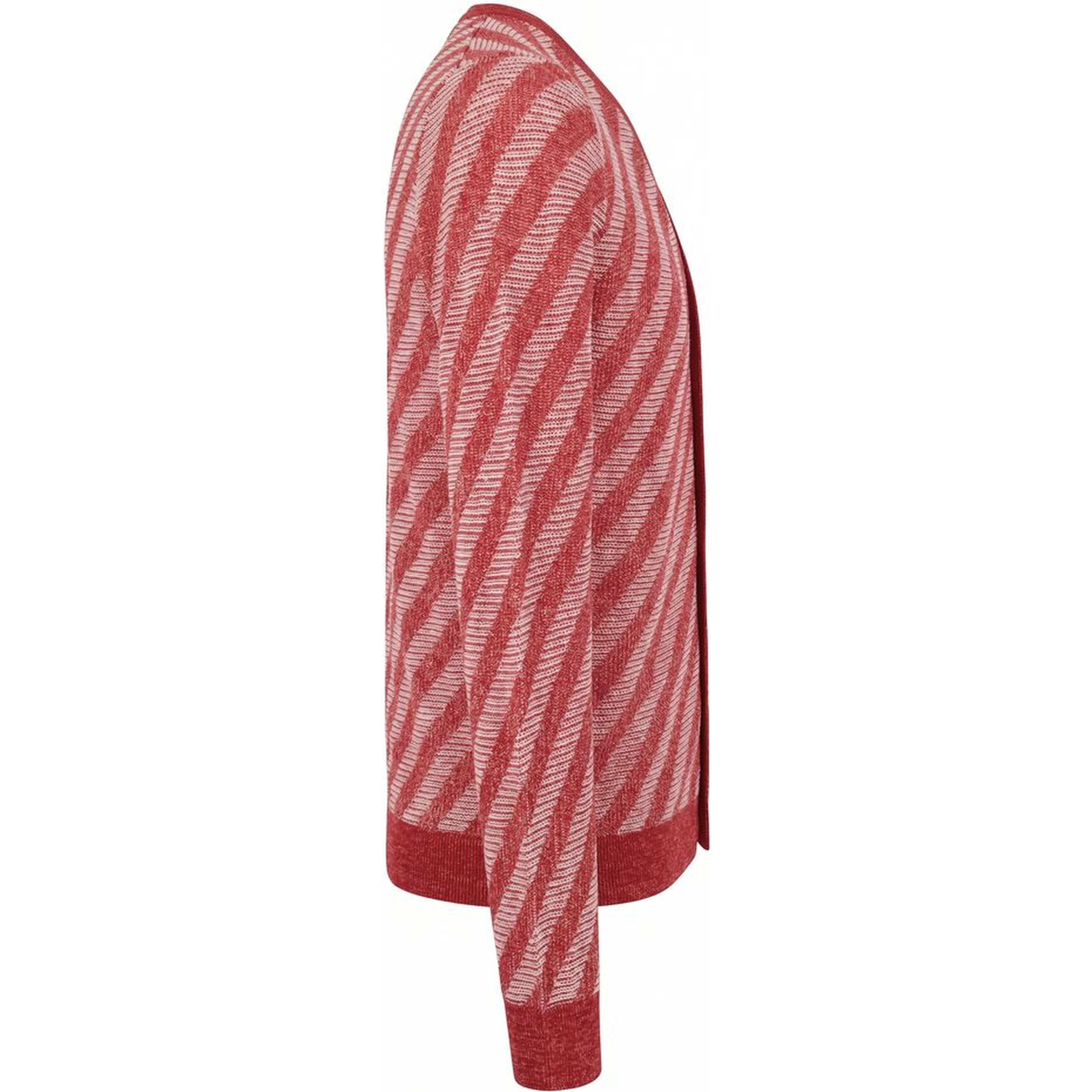 Red Linen Men Cardigan
