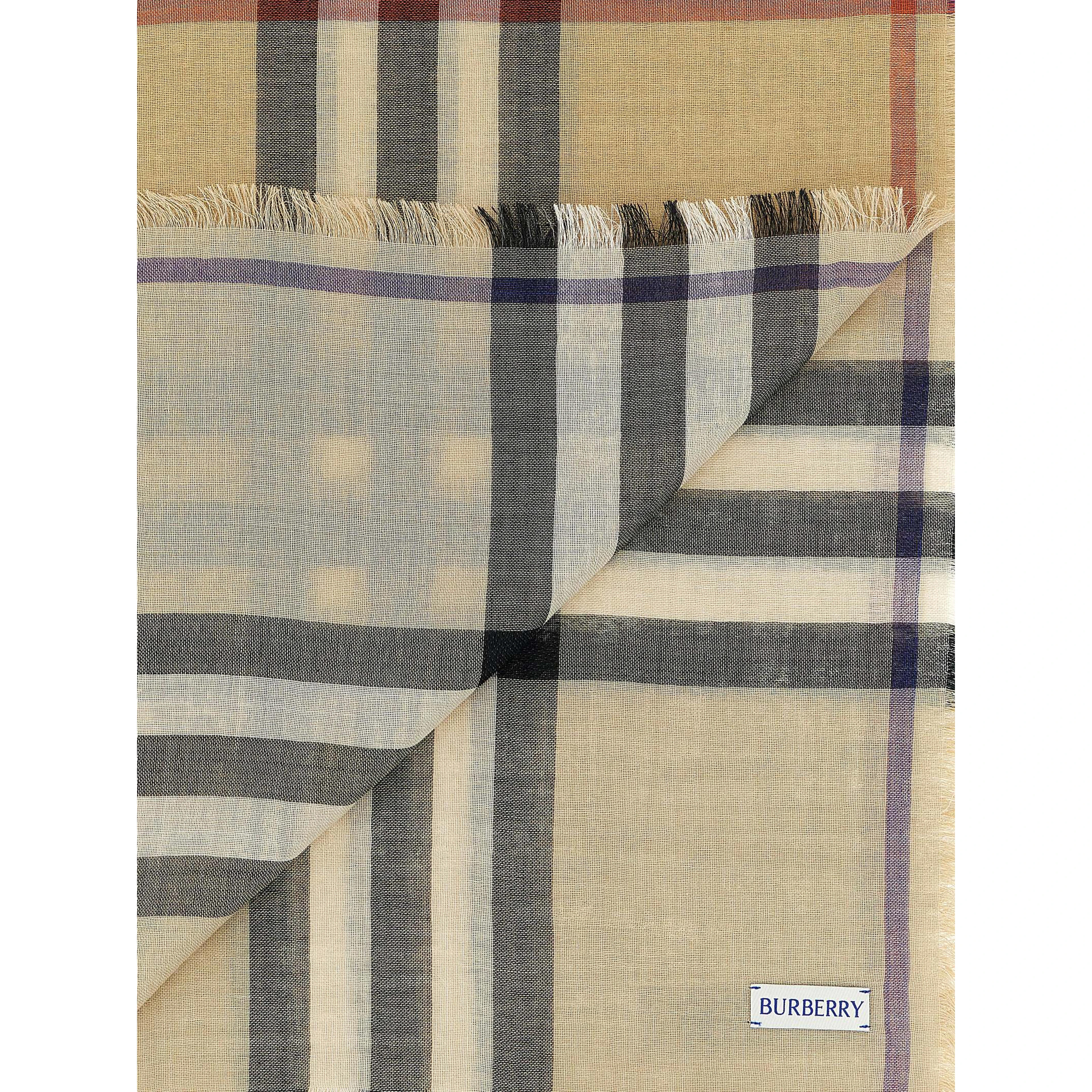 Beige Wool Foulard