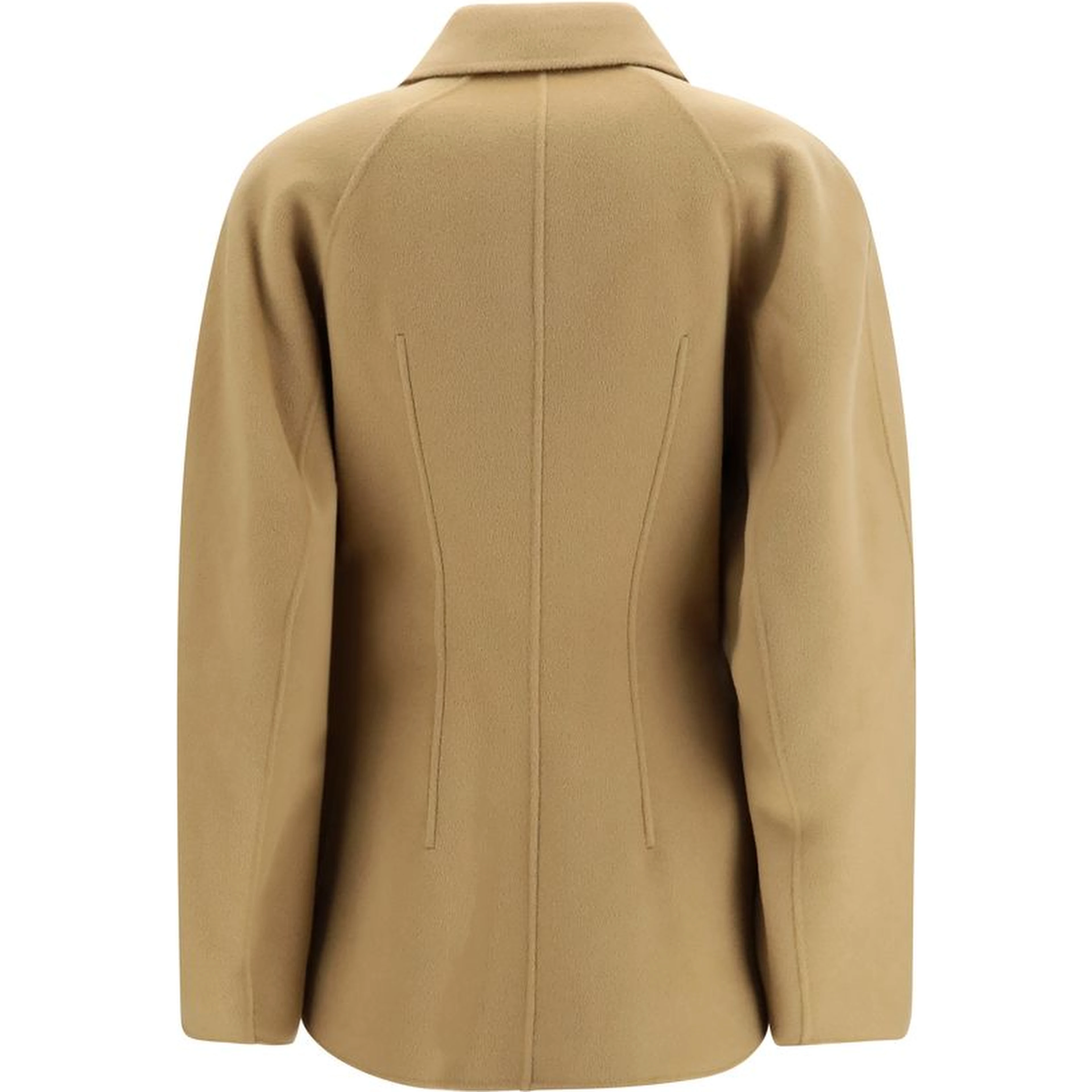 Beige Wool Oves Aries Full-Length Jacket