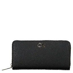 Black Polyester Womens Wallet