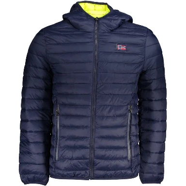 Blue Poliamide Men's Jacket