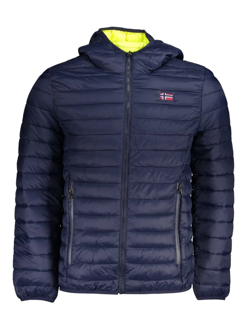 Blue Poliamide Men's Jacket