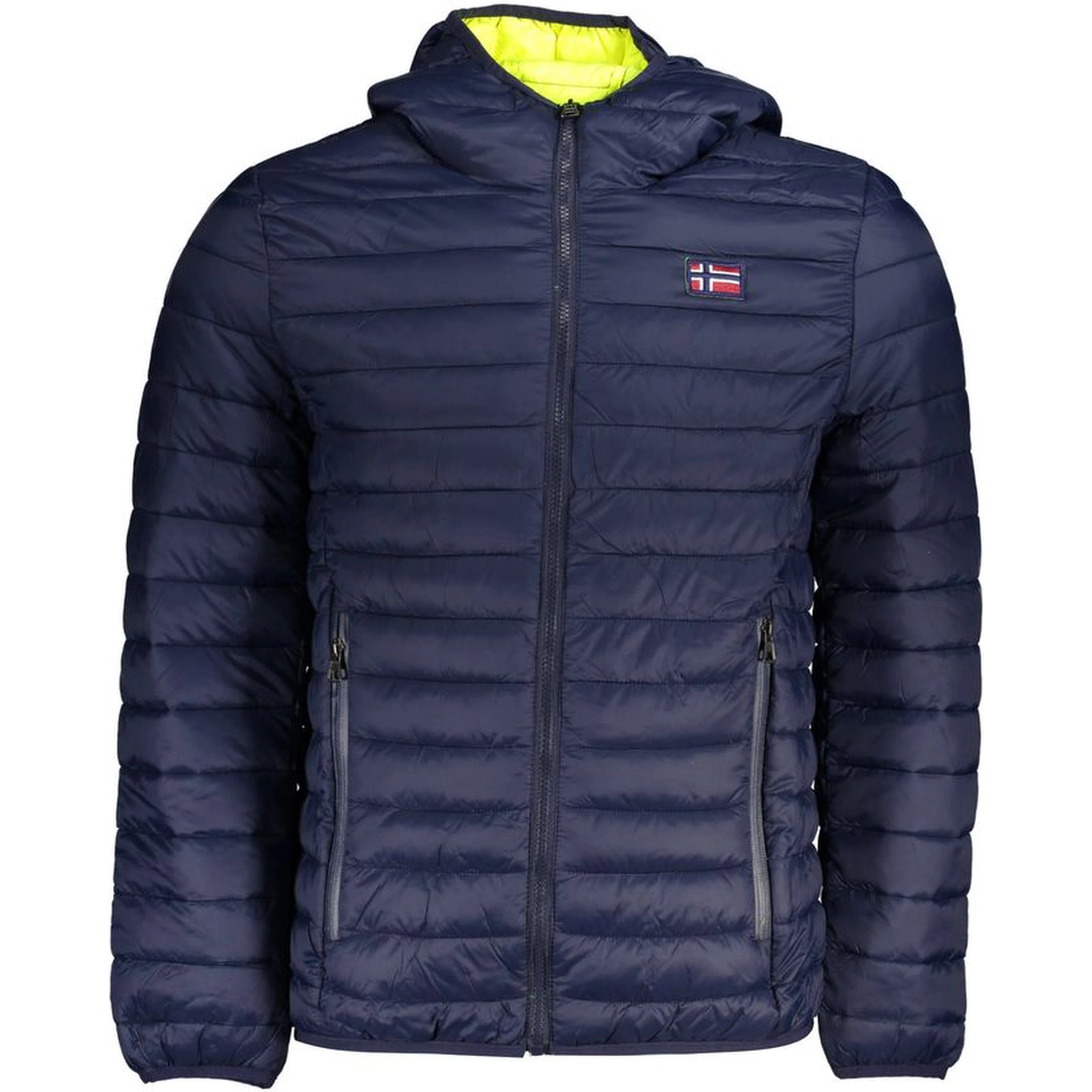 Blue Poliamide Men's Jacket