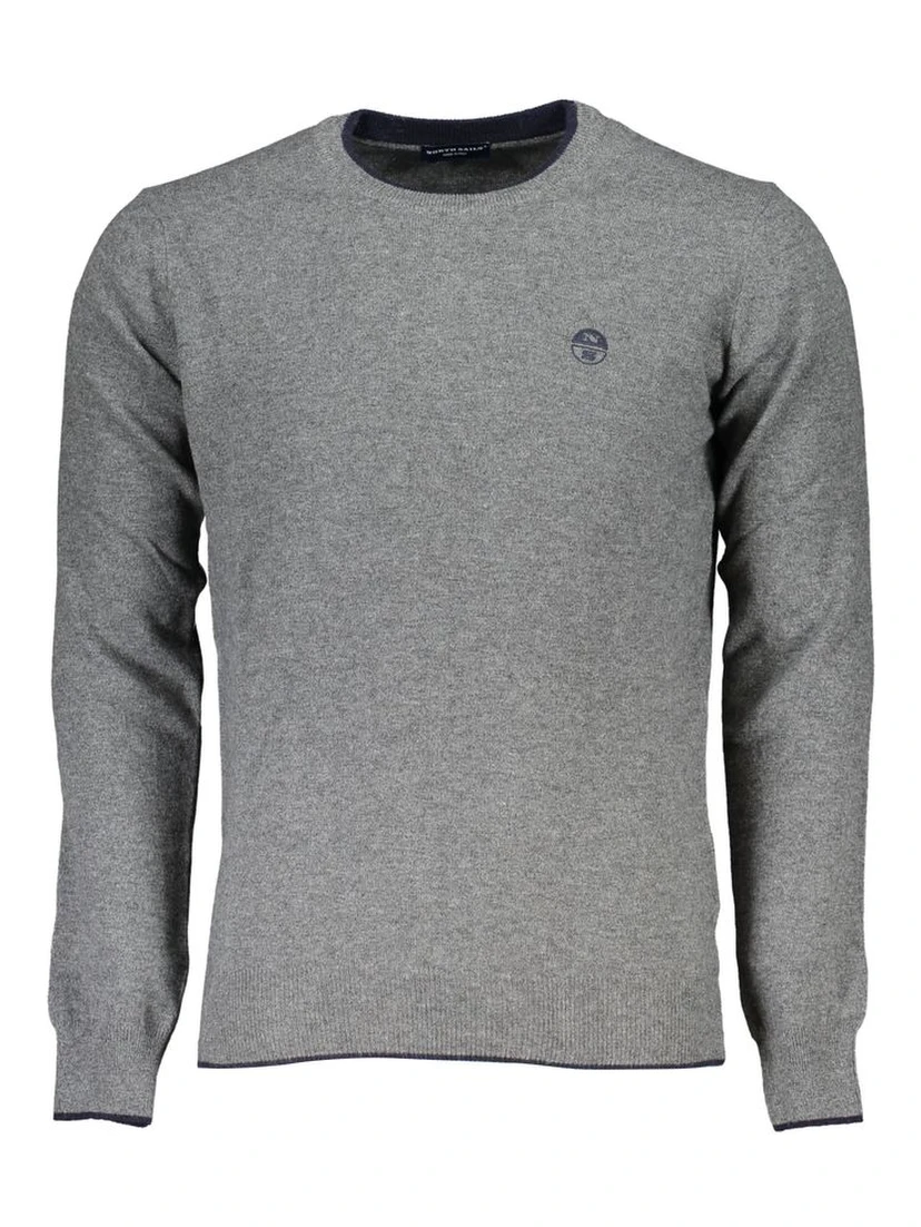 Gray Fabric Men's Sweater