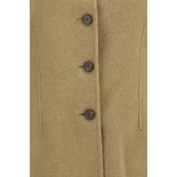 Beige Wool Oves Aries Full-Length Jacket