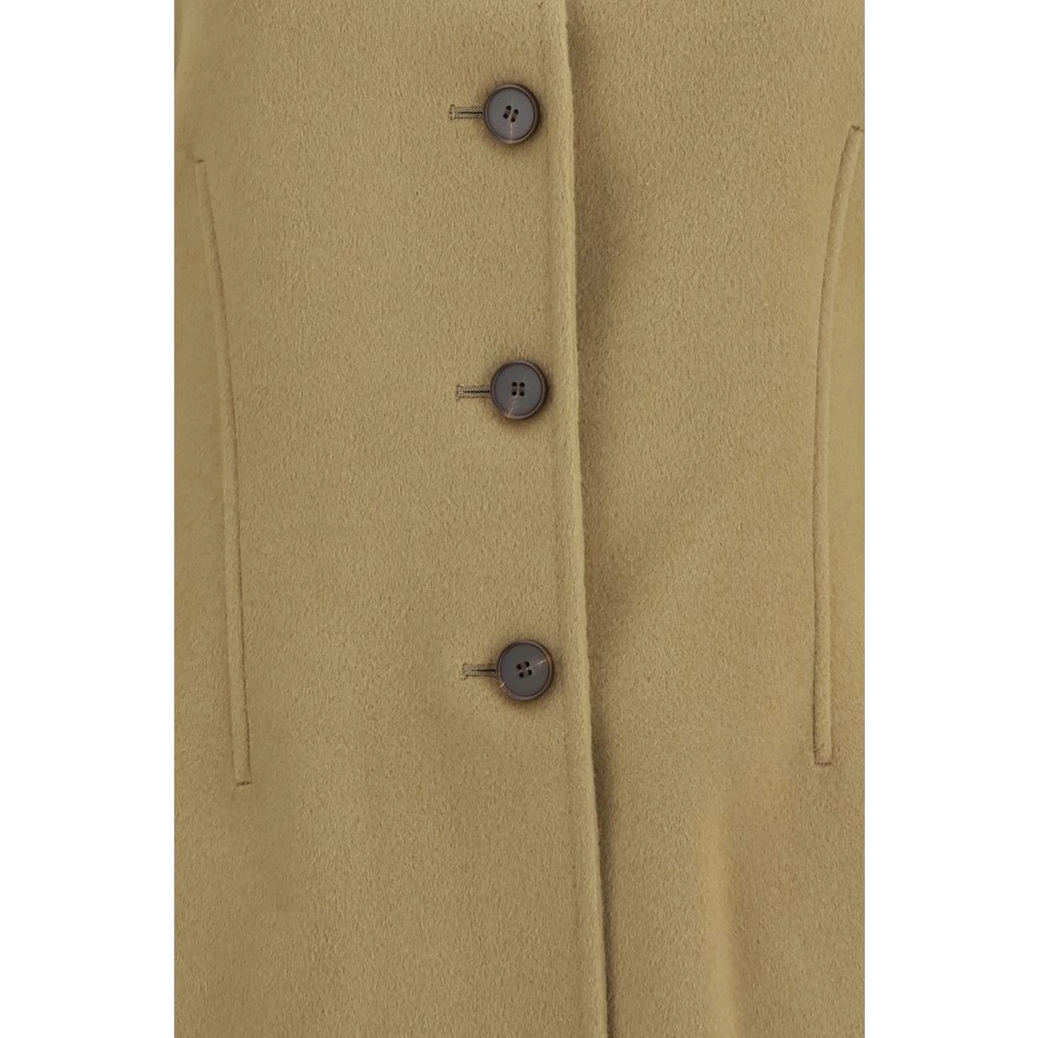 Beige Wool Oves Aries Full-Length Jacket
