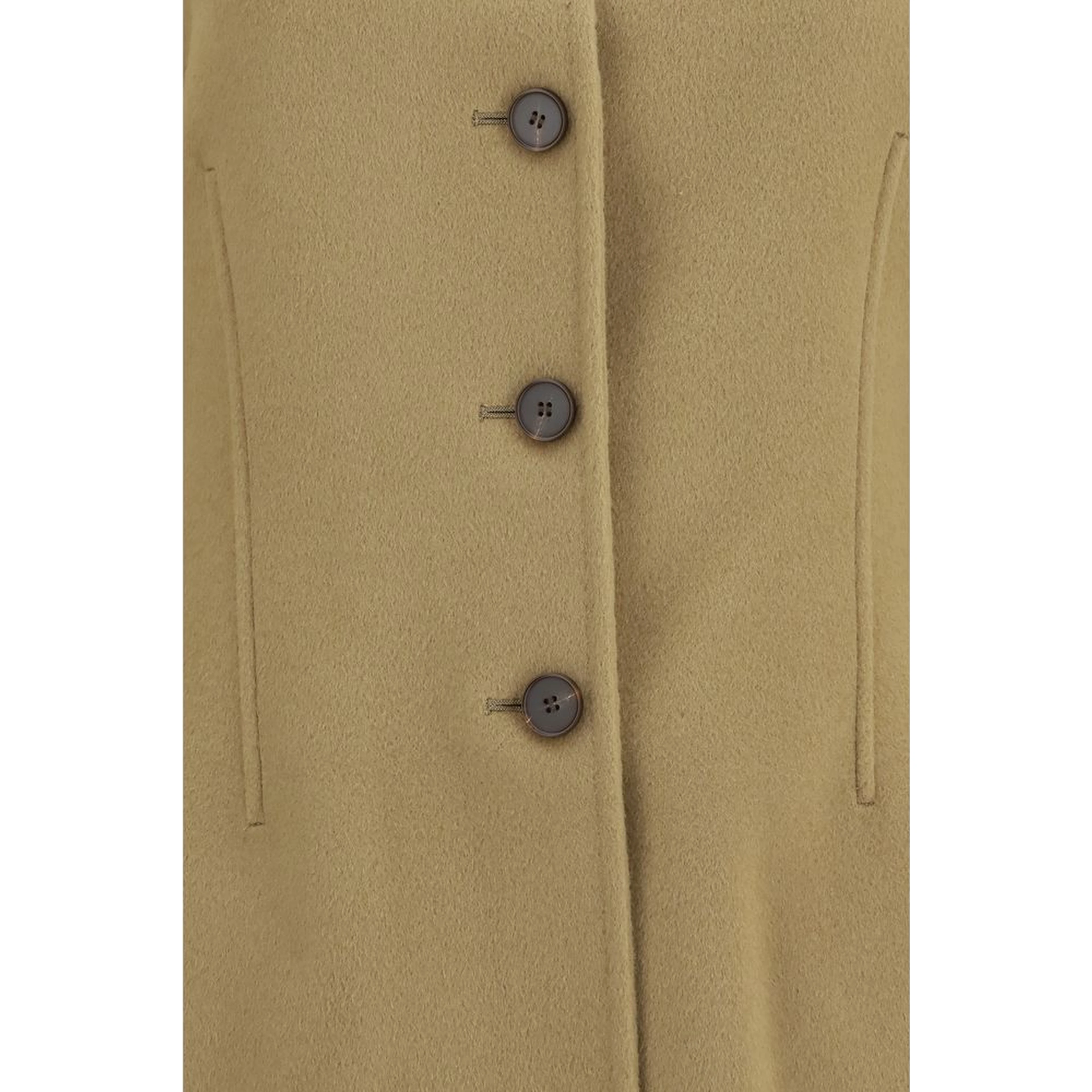 Beige Wool Oves Aries Full-Length Jacket
