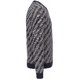 Blue Linen Men Sweater